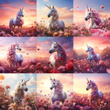 Unicorn Valentine Background Bundle