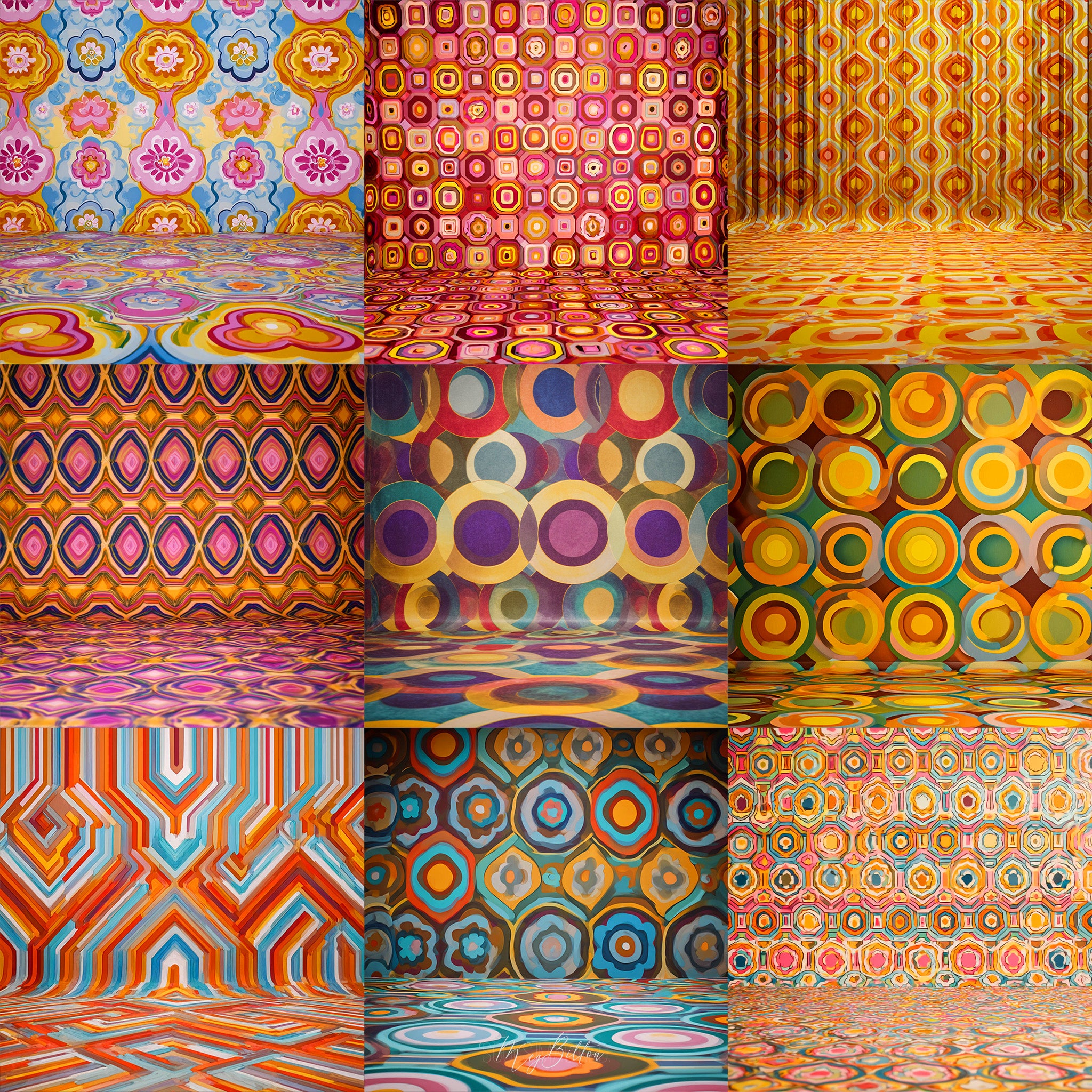 Retro 70's Studio Background Bundle