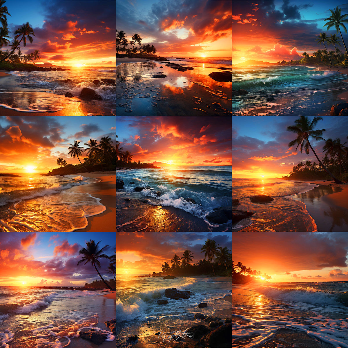 Ultimate Sunset Beach Background Bundle