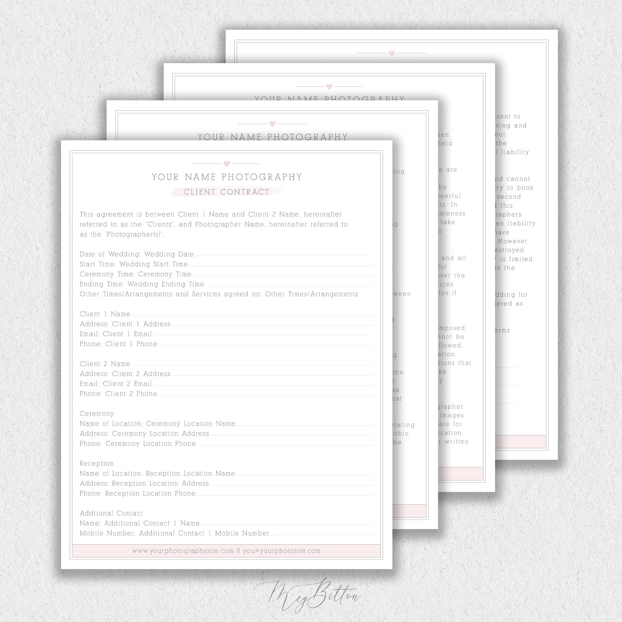 Wedding Contract Template