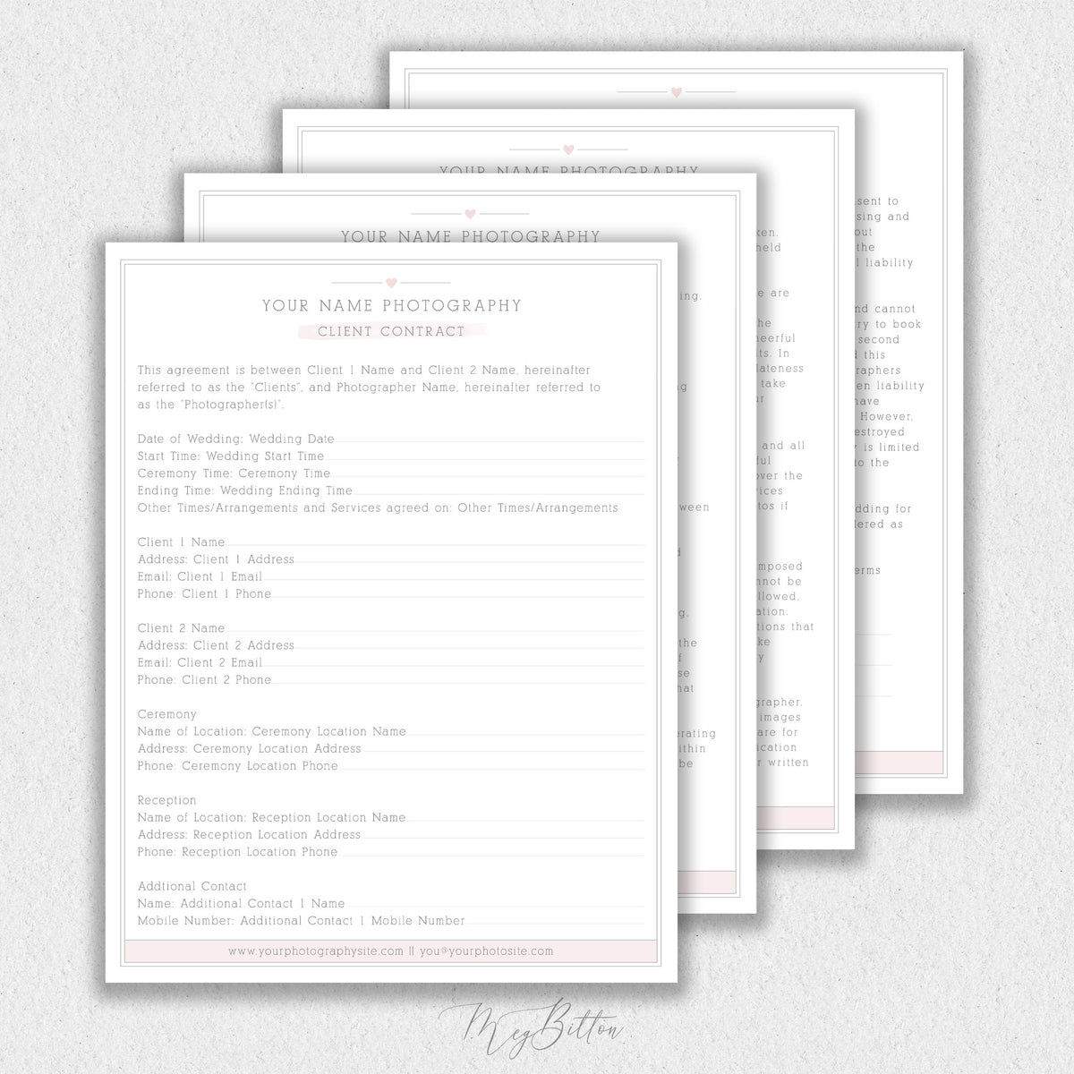 Wedding Contract Template