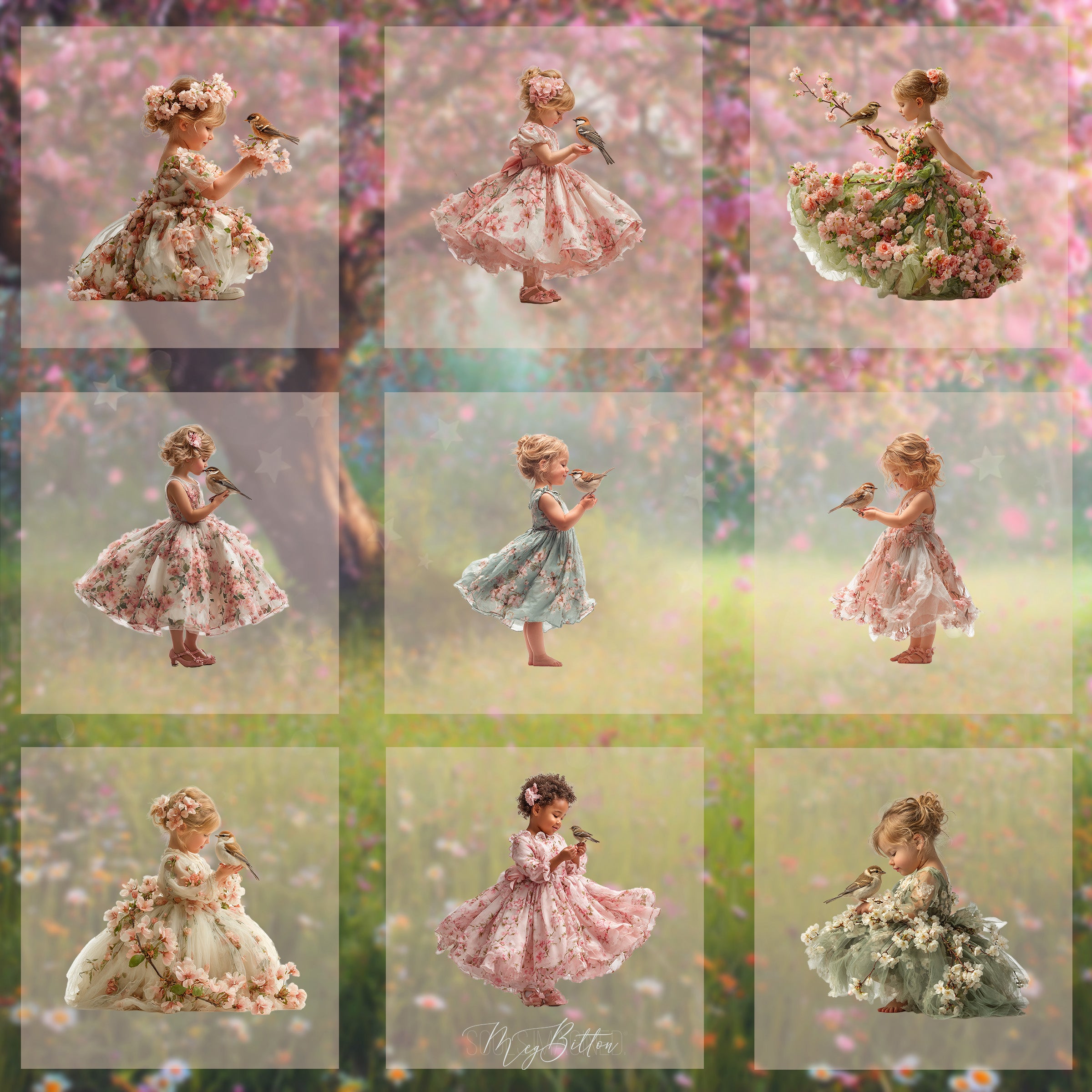 Magical Songbird Blossom Model Overlays