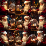 Santa Snow Globe Background Bundle
