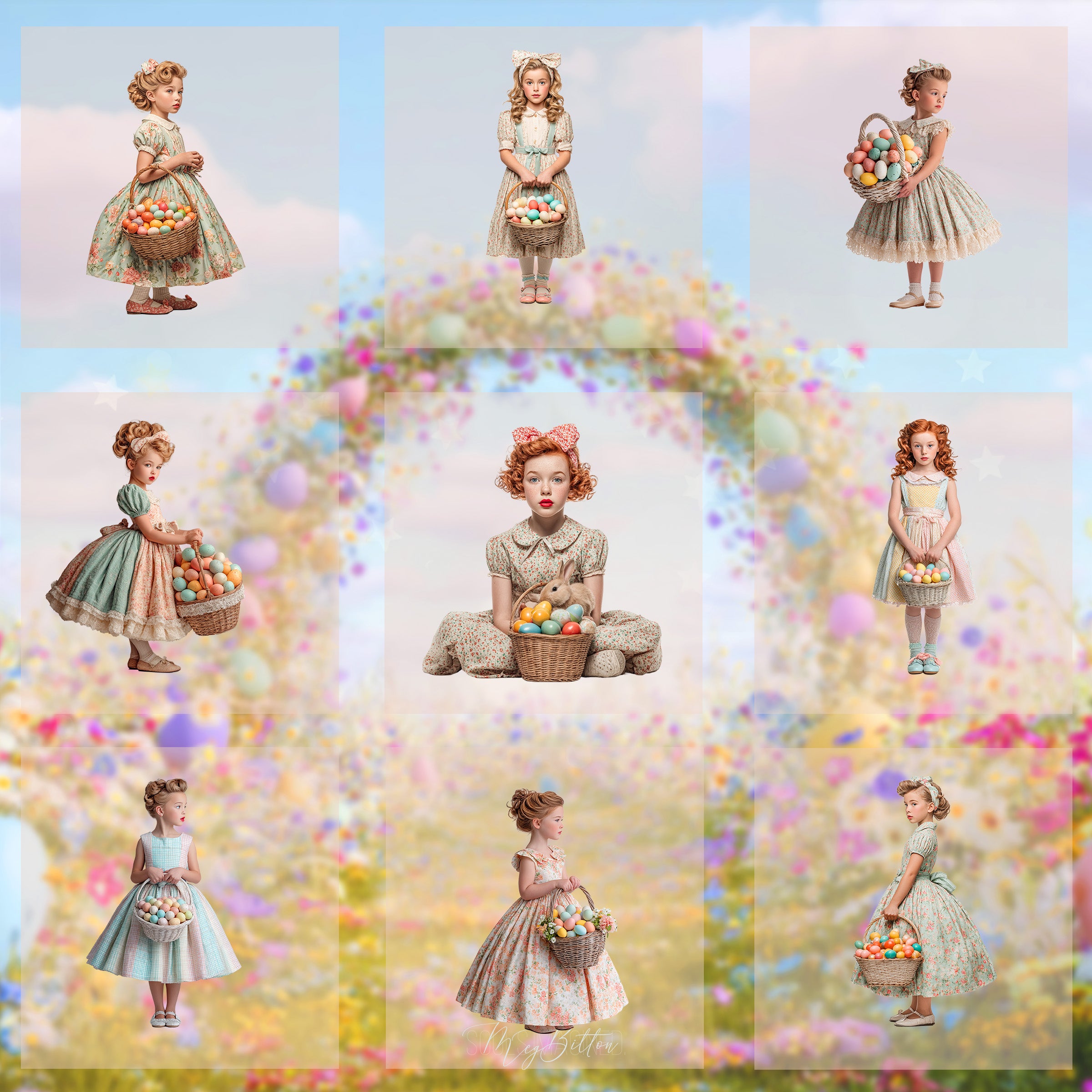 Magical Easter Girl Model Overlays