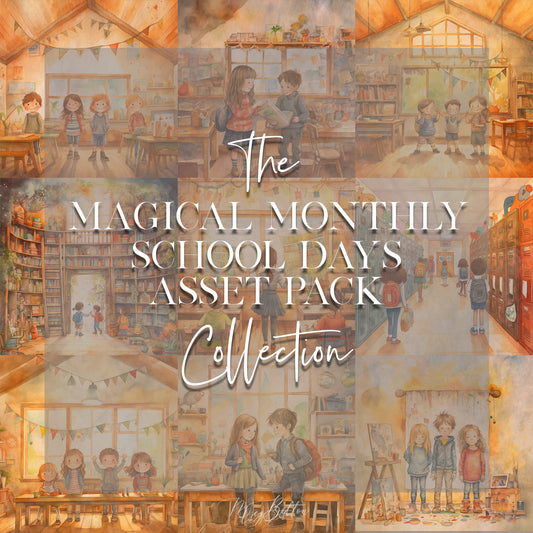 Magical Monthly School Days Asset Pack Collection - Meg Bitton Productions