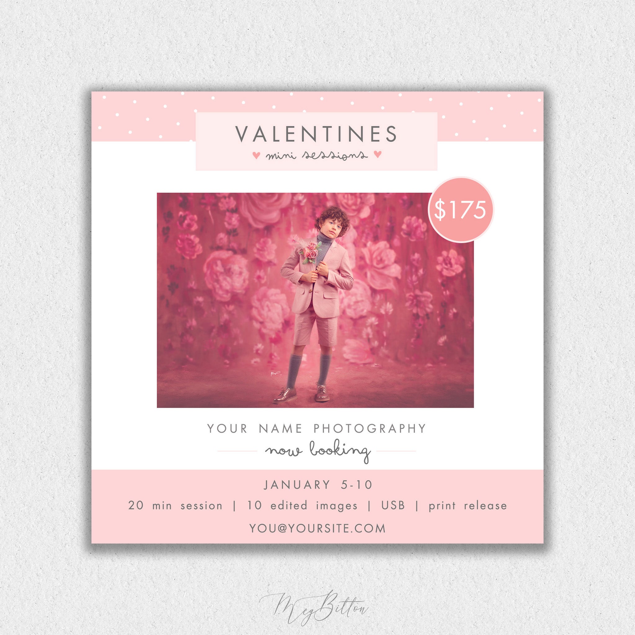 Valentines Mini Session Template #3