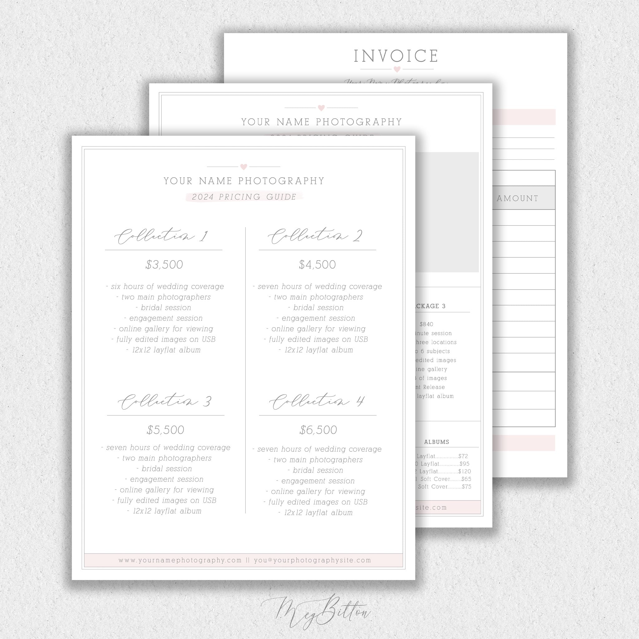 Wedding Business Forms Packet Templates