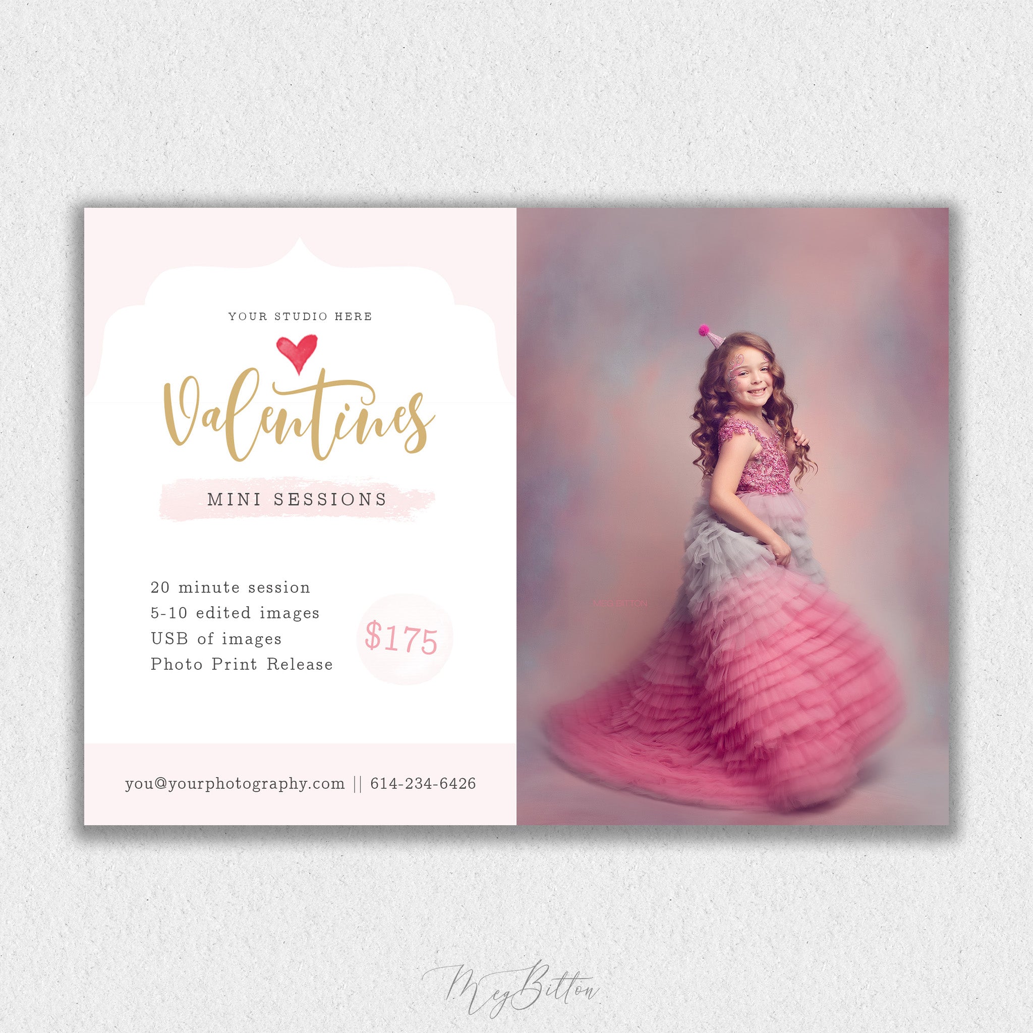 Valentines Mini Session Template #2