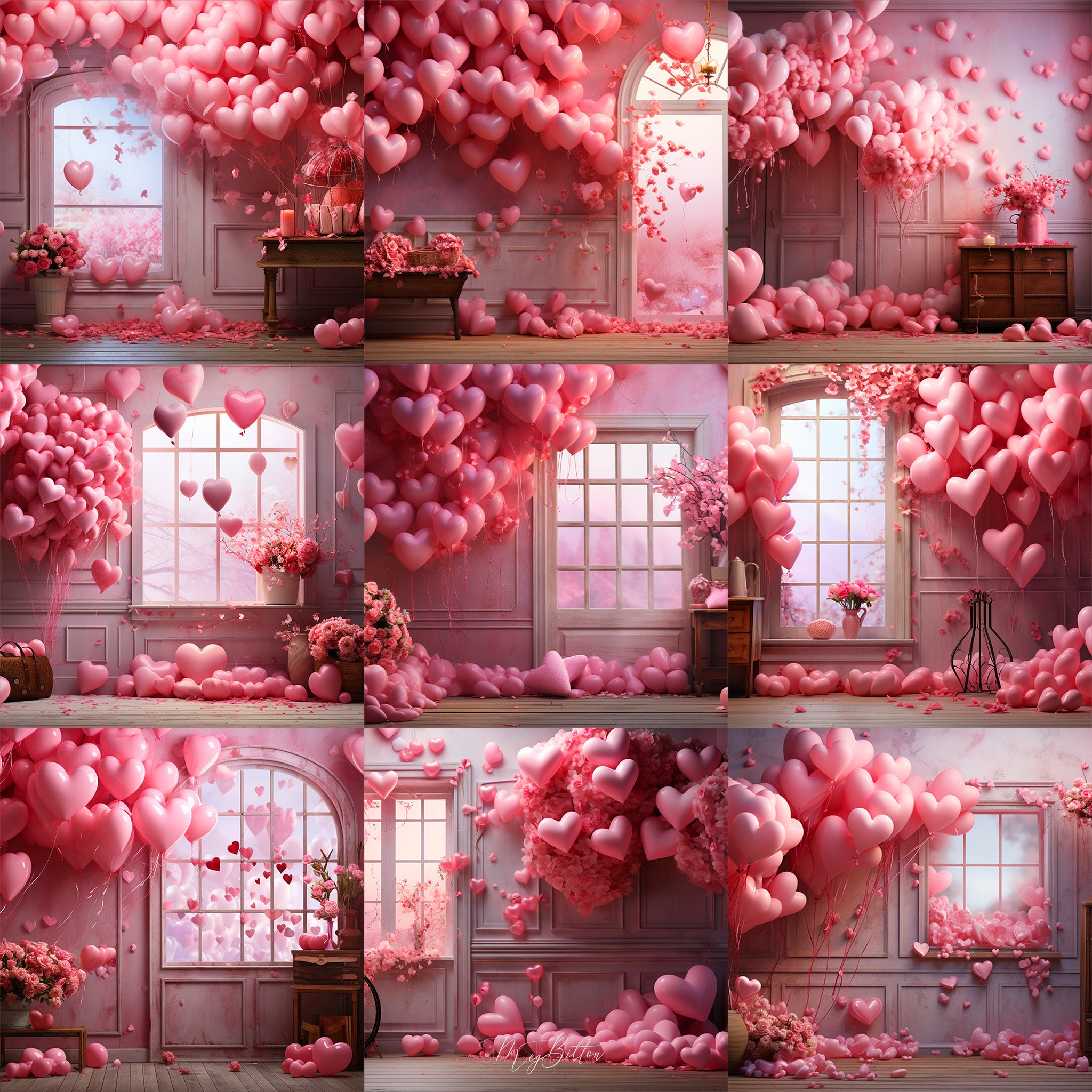 Studio of Hearts Background Bundle