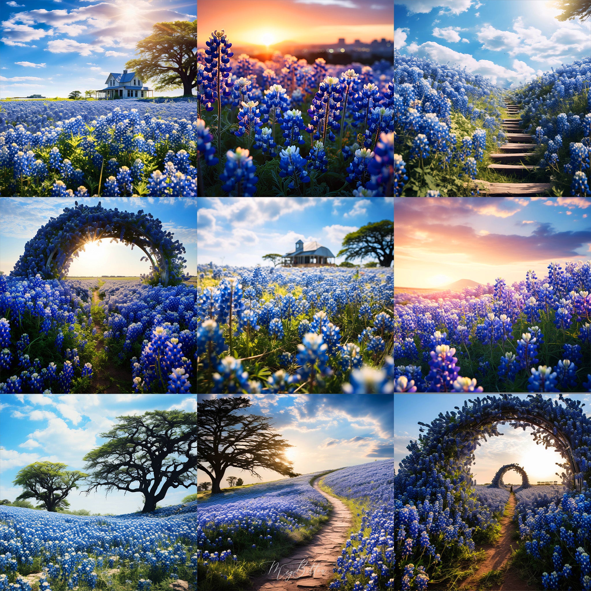 Ultimate Blue Bonnets Background Bundle