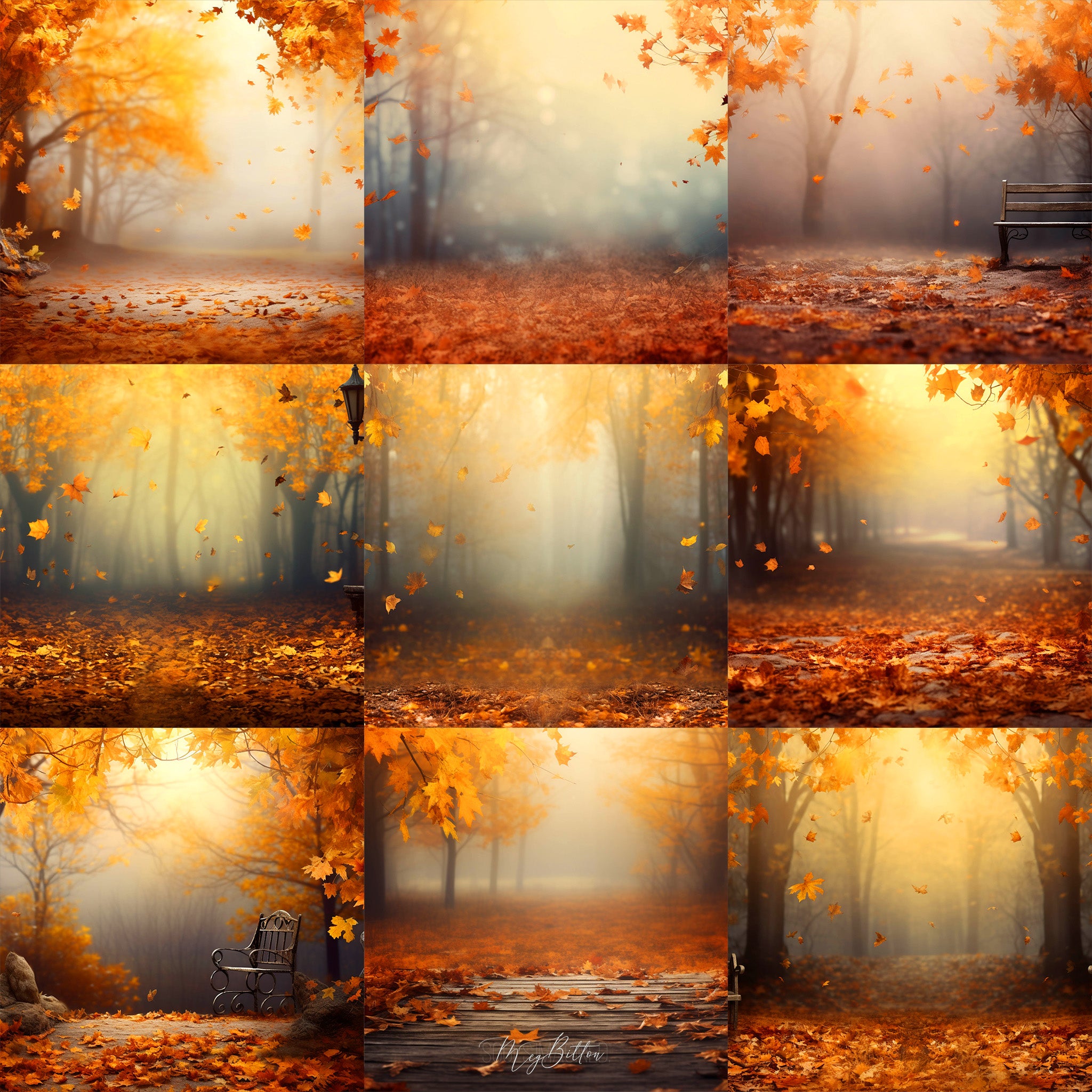 Ultimate Autumn Haze Background Bundle