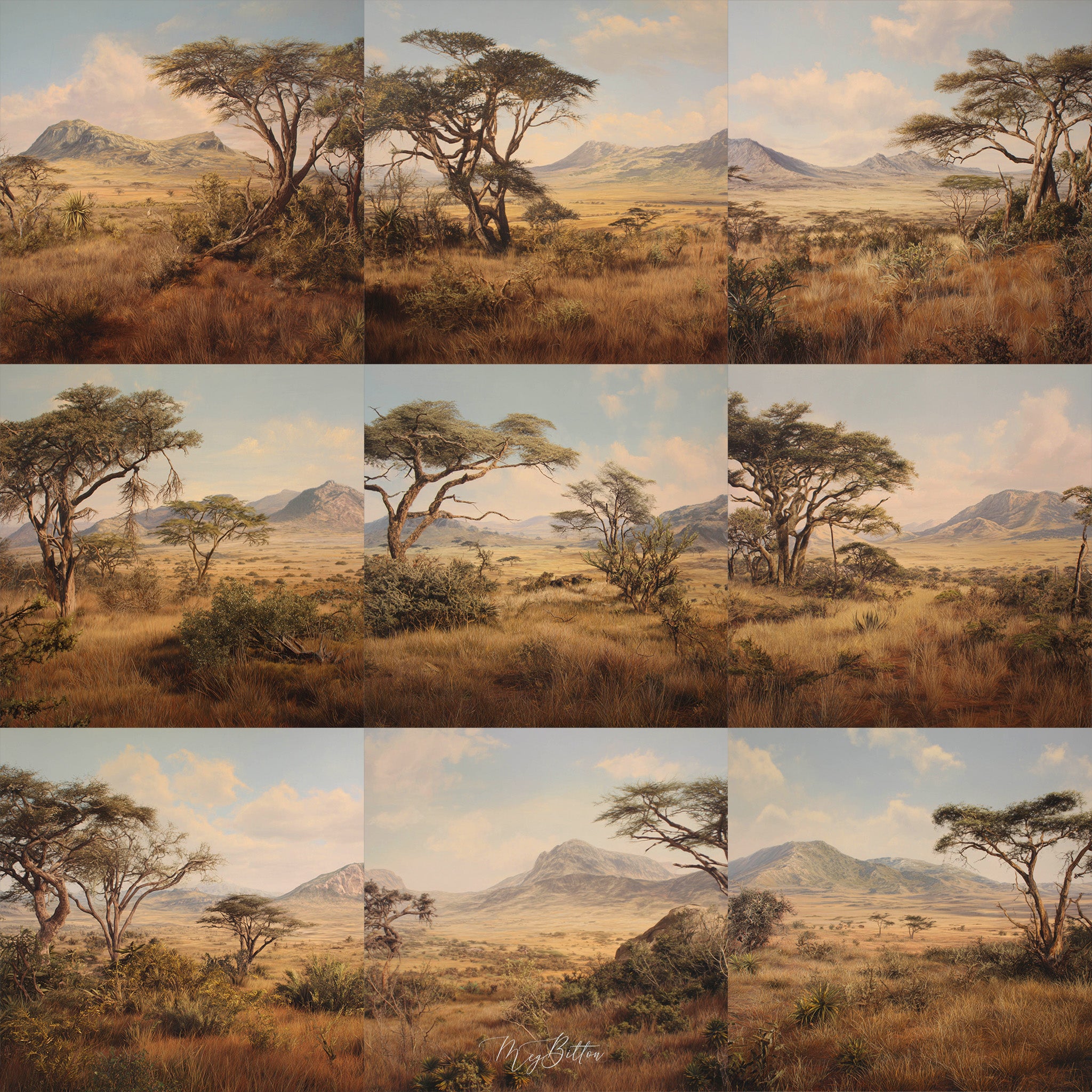 Safari Landscape Background Bundle