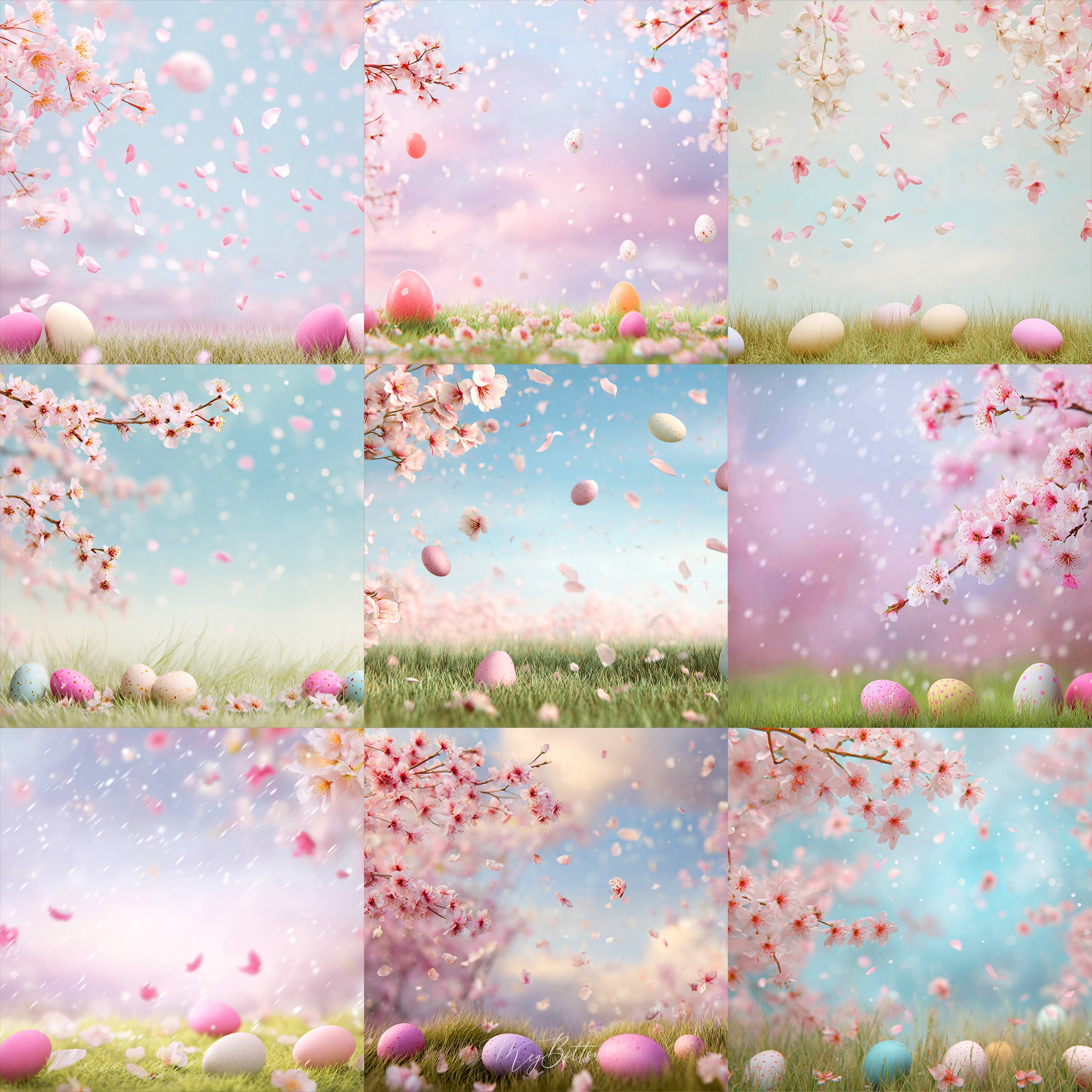 Easter Meadow Background Bundle