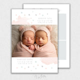 Twin Girls Announcement Template