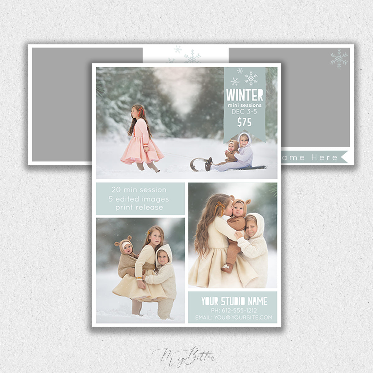 Winter Mini Session Banner & Flyer Template