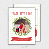 Peace and Joy Holiday Card Template #1