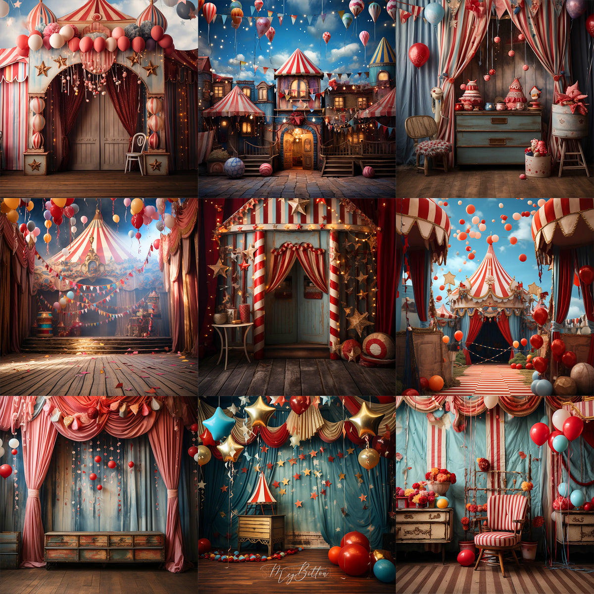 Ultimate Circus Portrait Background Bundle