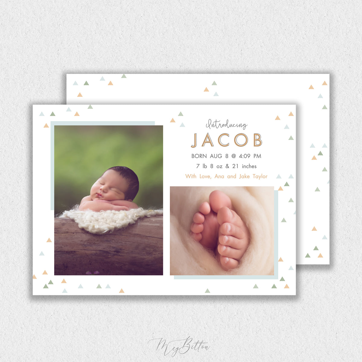 Modern Baby Announcement Template