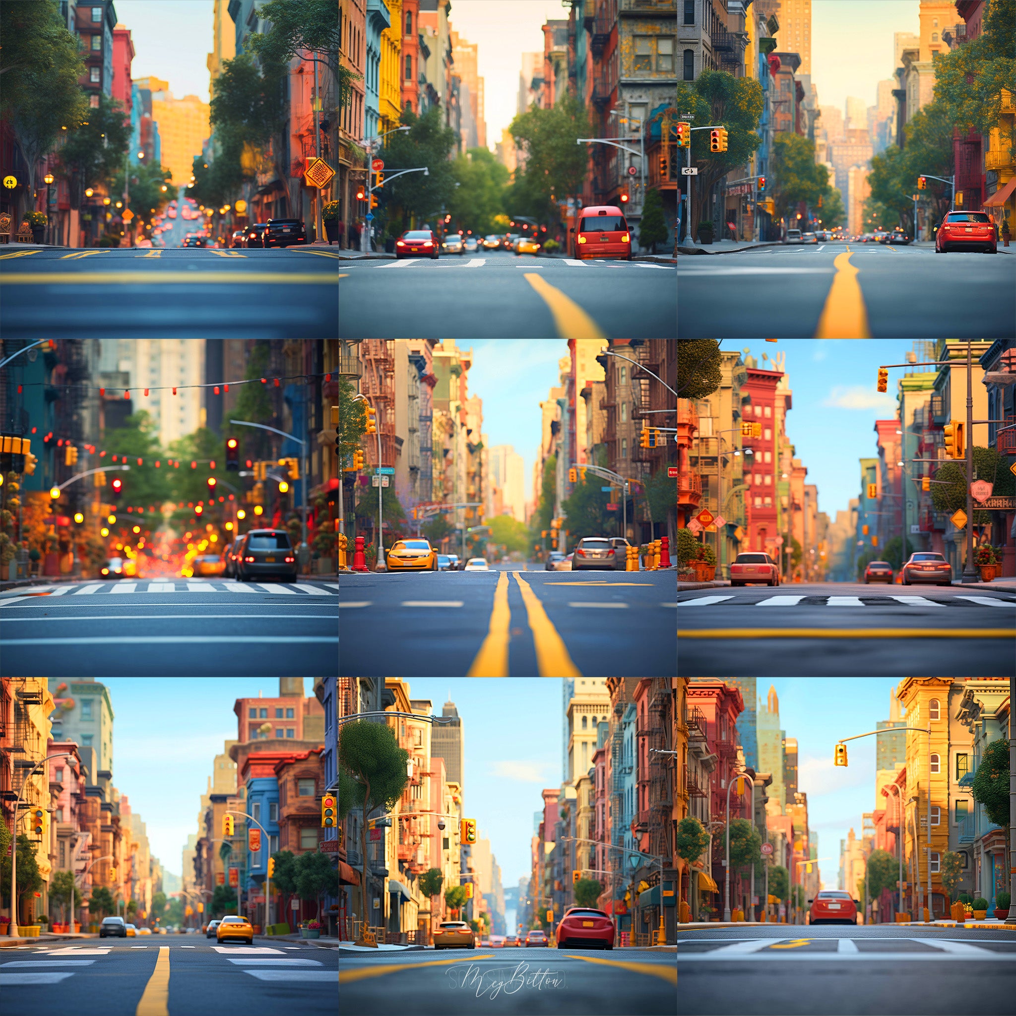 Claymation City Street Background Bundle