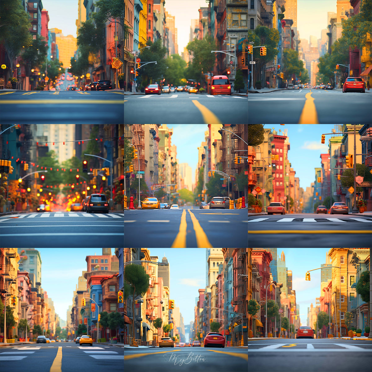 Claymation City Street Background Bundle