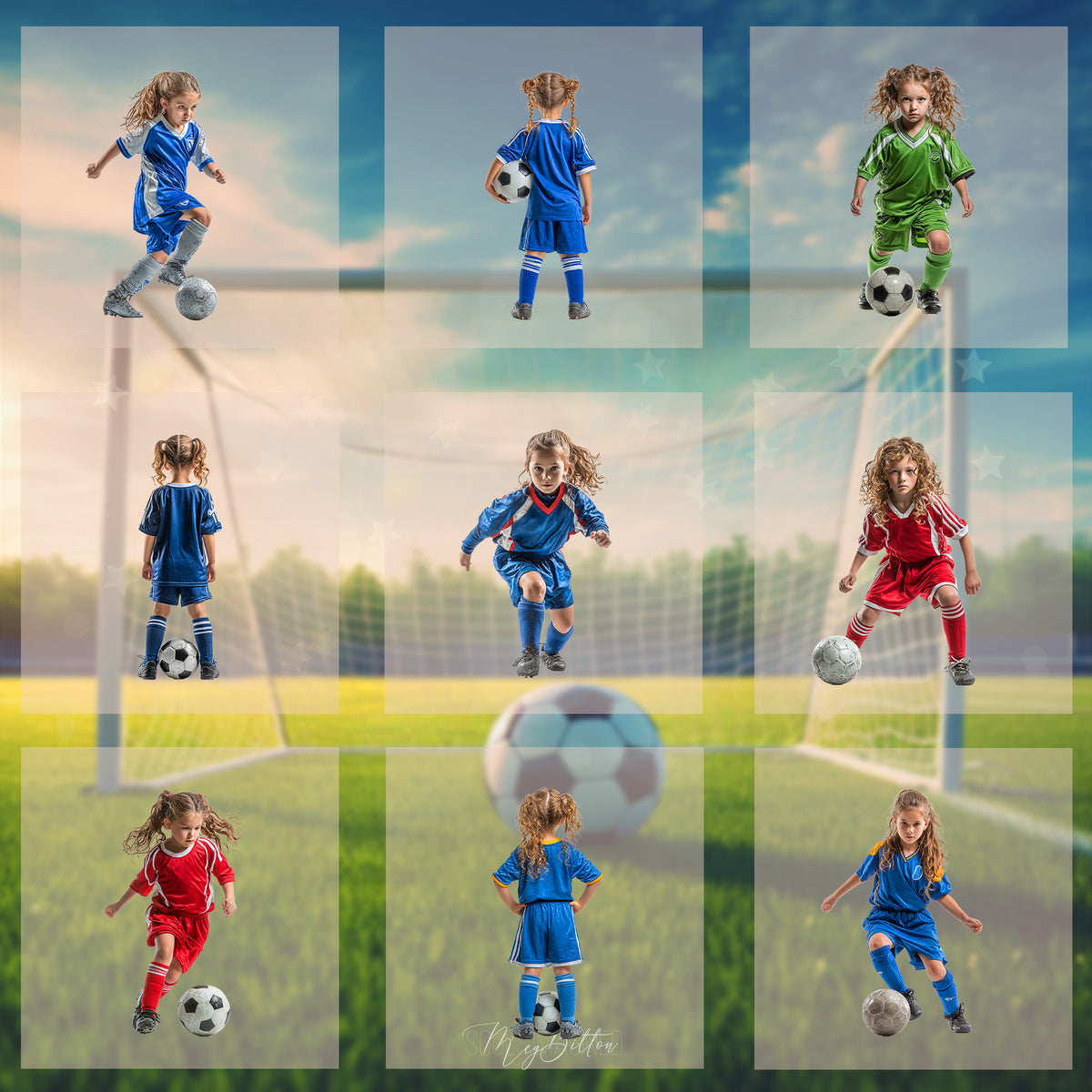 Magical Soccer Girl Model Overlays