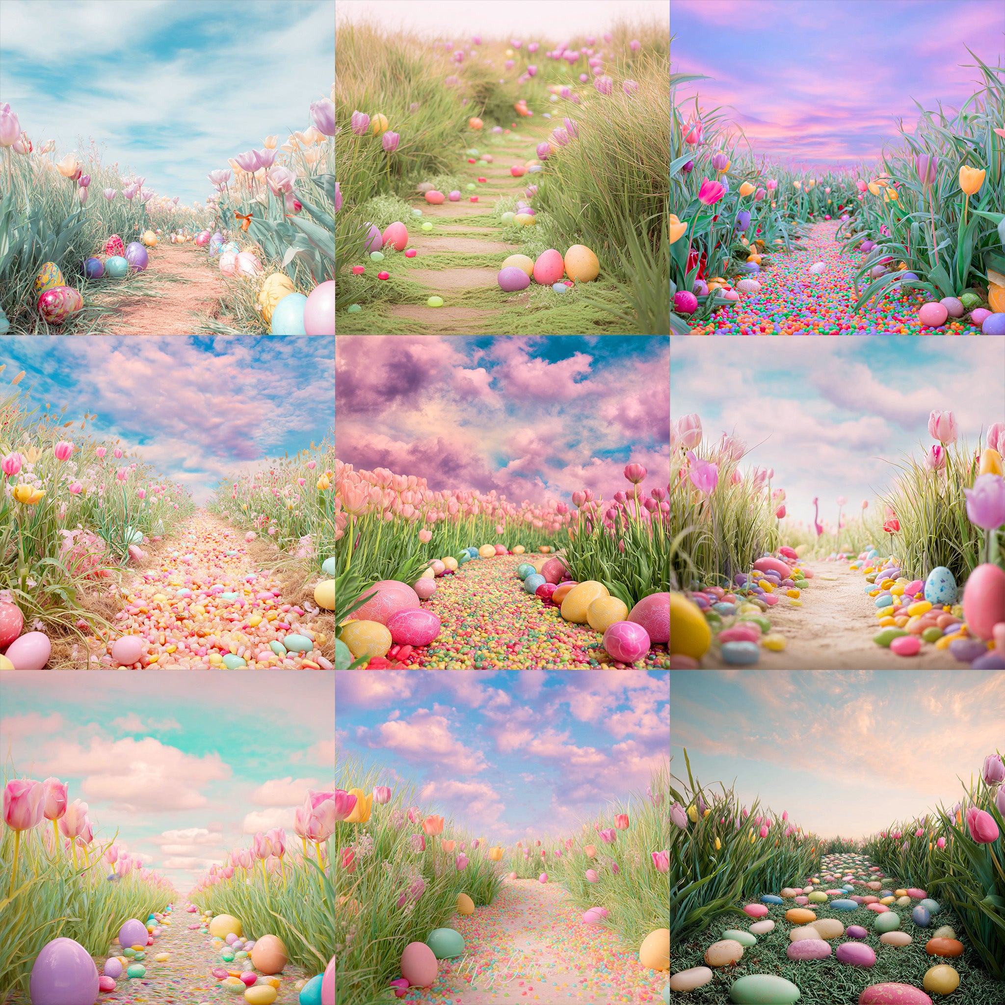 Ultimate Easter Path Background Bundle