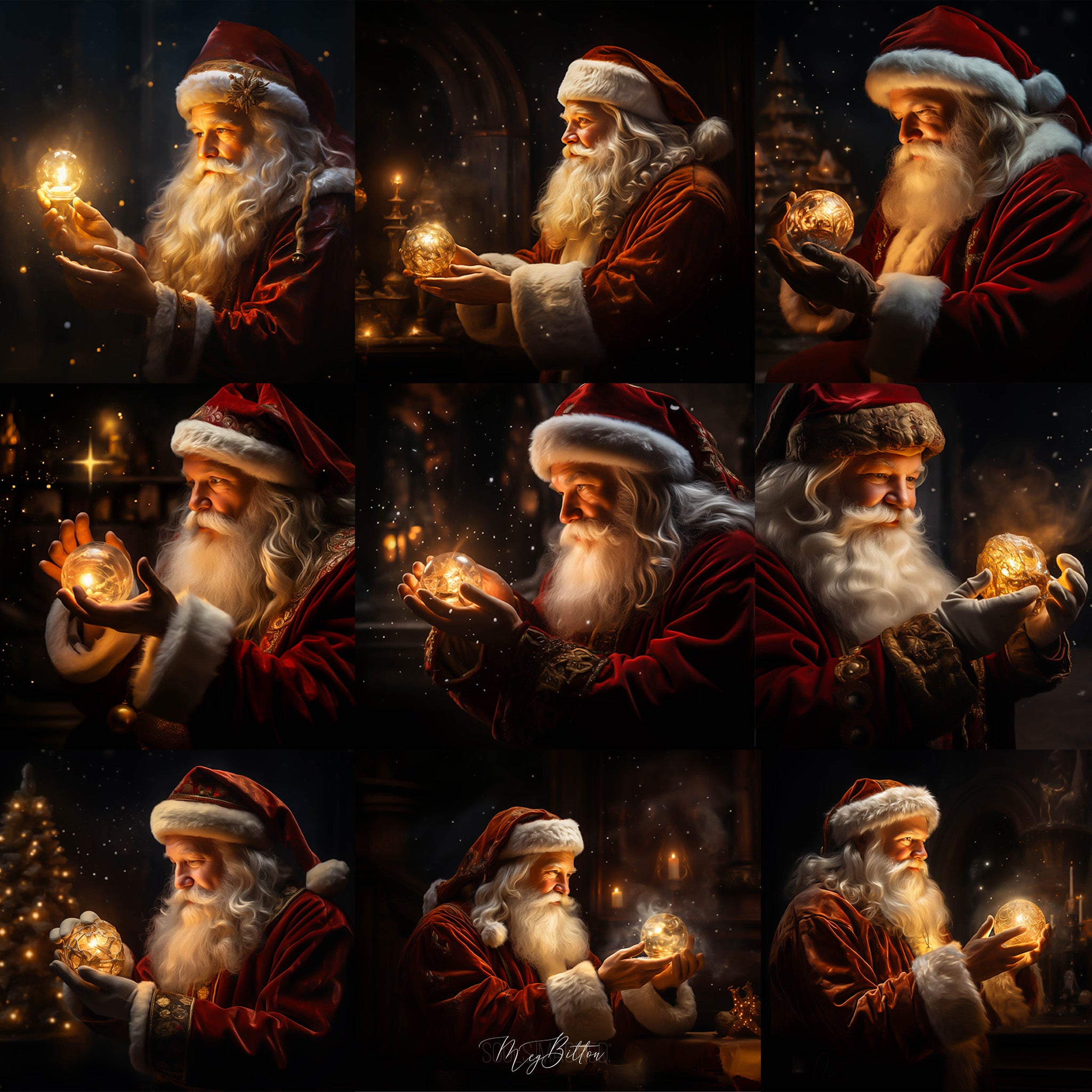 Santa's Magic Background Bundle