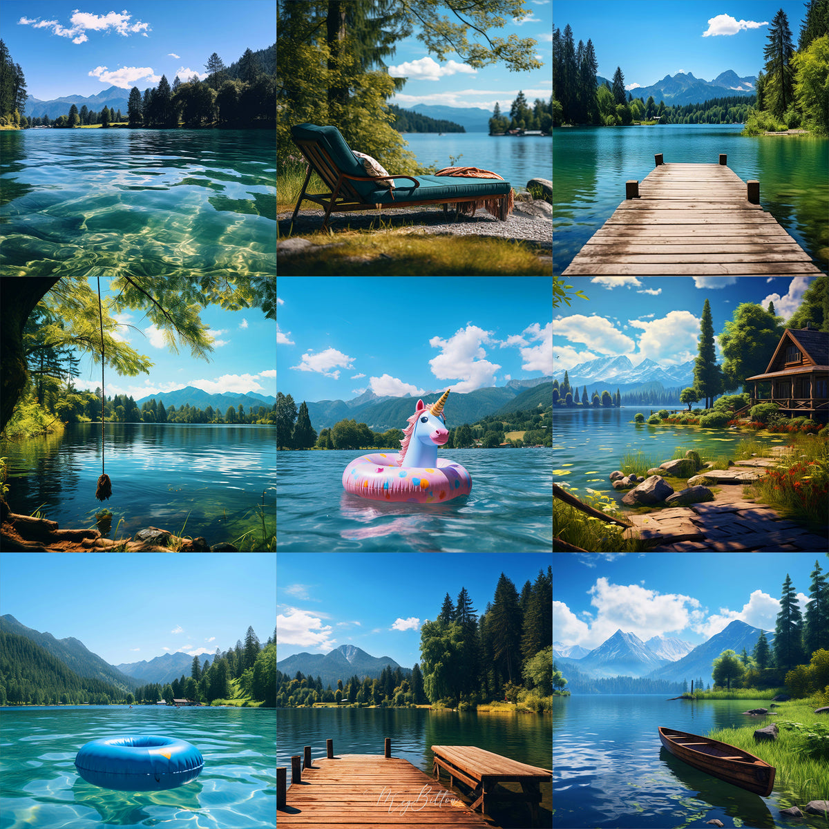 Ultimate Summer at the Lake Background Bundle