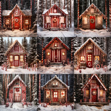 Candy Cane Cabin Background Bundle