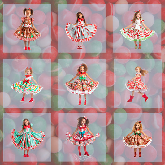 Holiday Candy Girl Model Overlays - Meg Bitton Productions