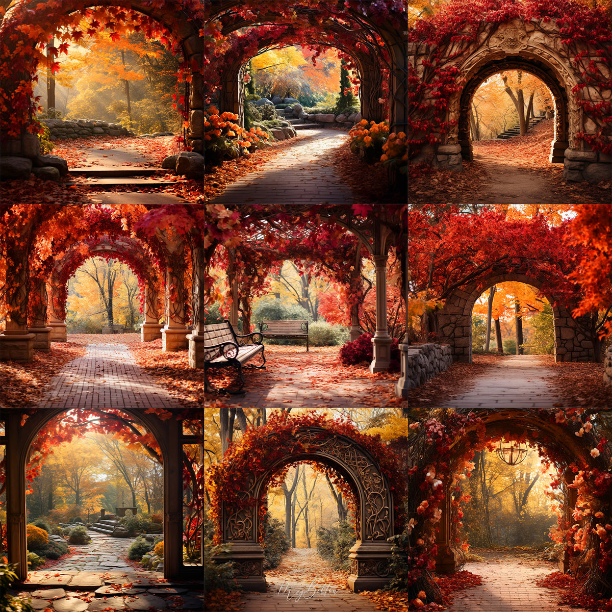 Ultimate Autumn Arches Background Bundle