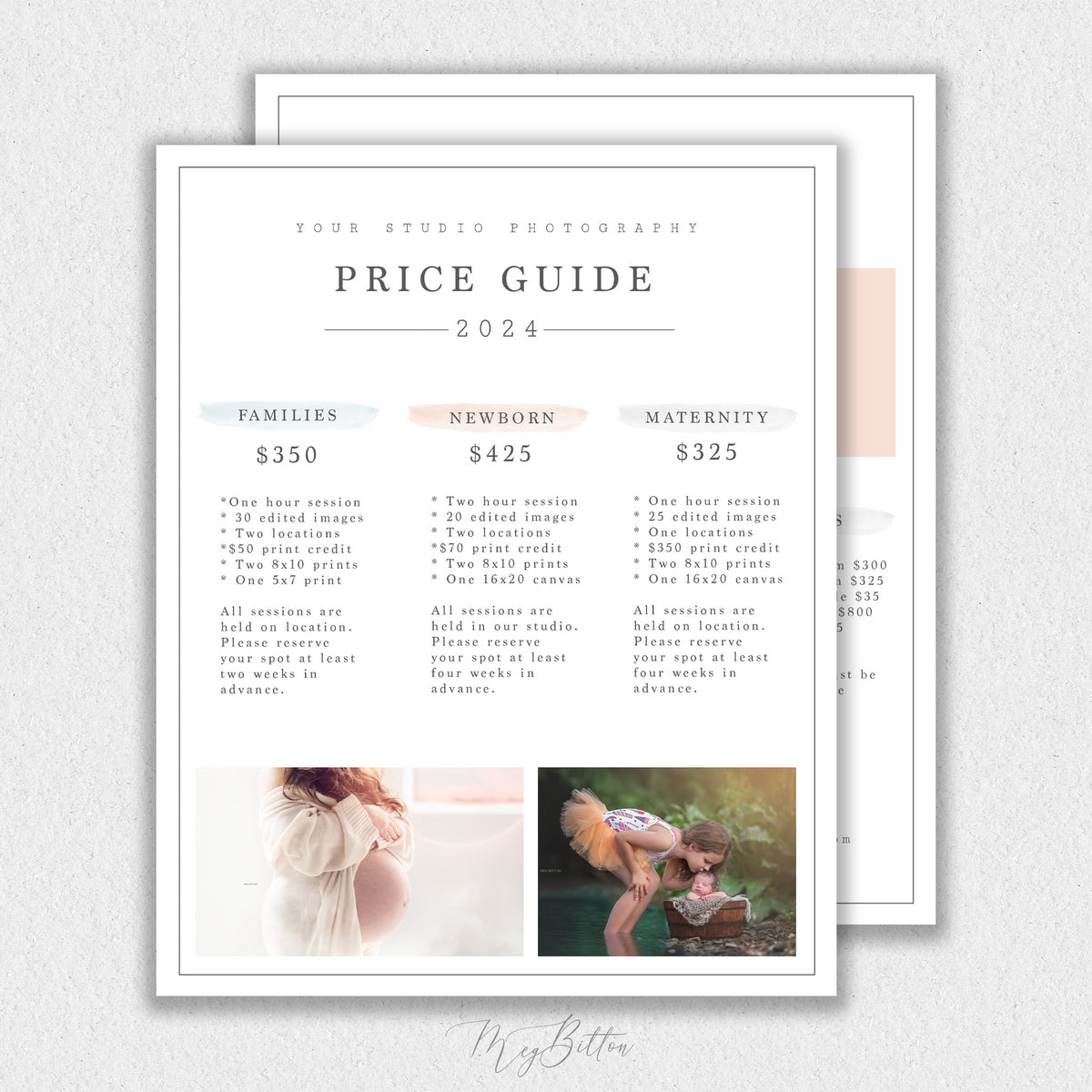 Pricing Guide Sheet Template