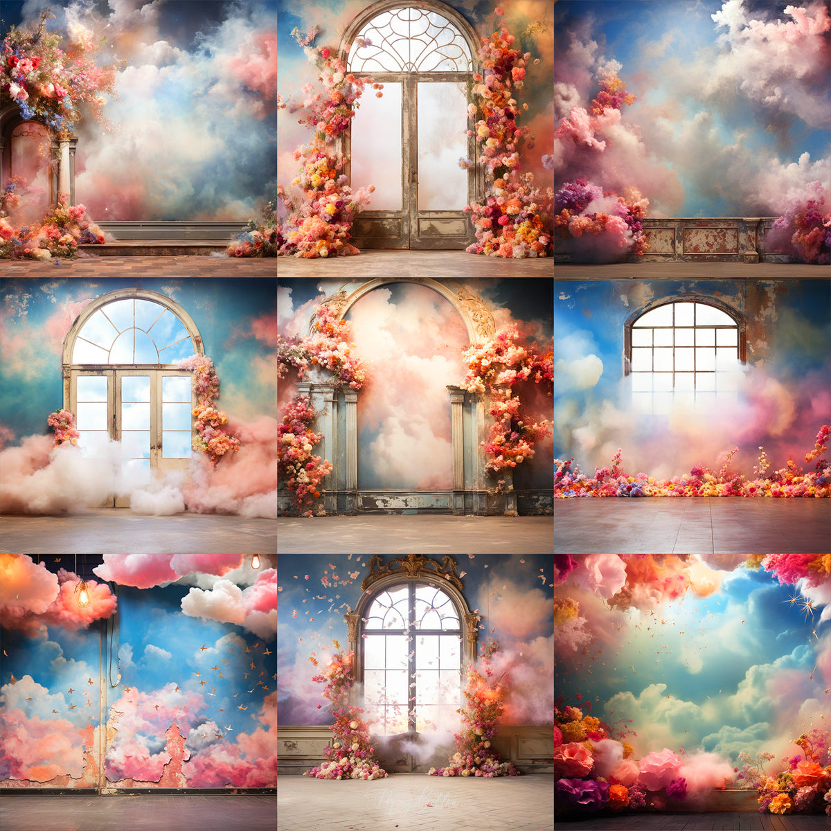 Ultimate Baroque Clouds Background Bundle