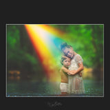 Magical Rainbow Light Rays Overlays