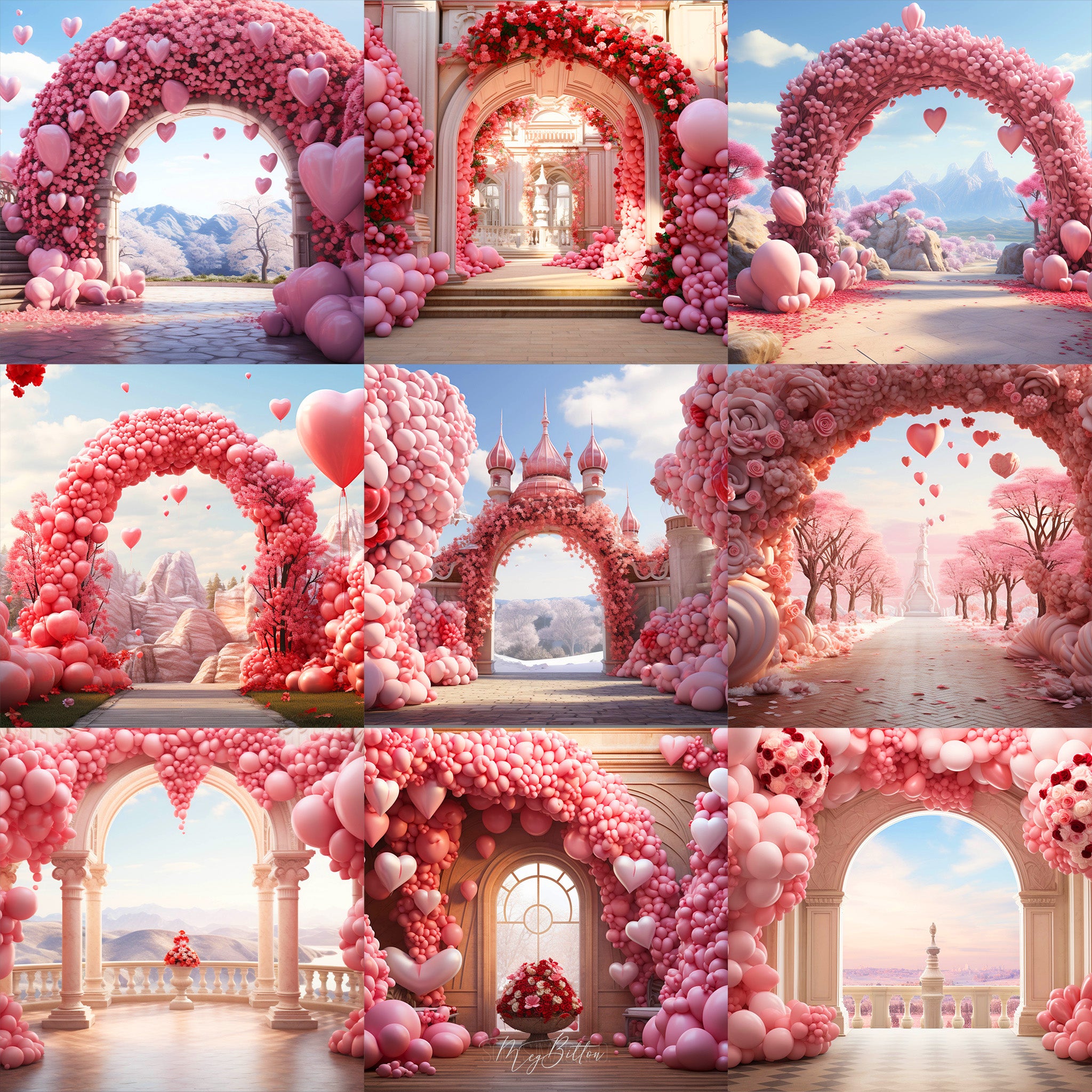 Ultimate Lovey Arches Background Bundle