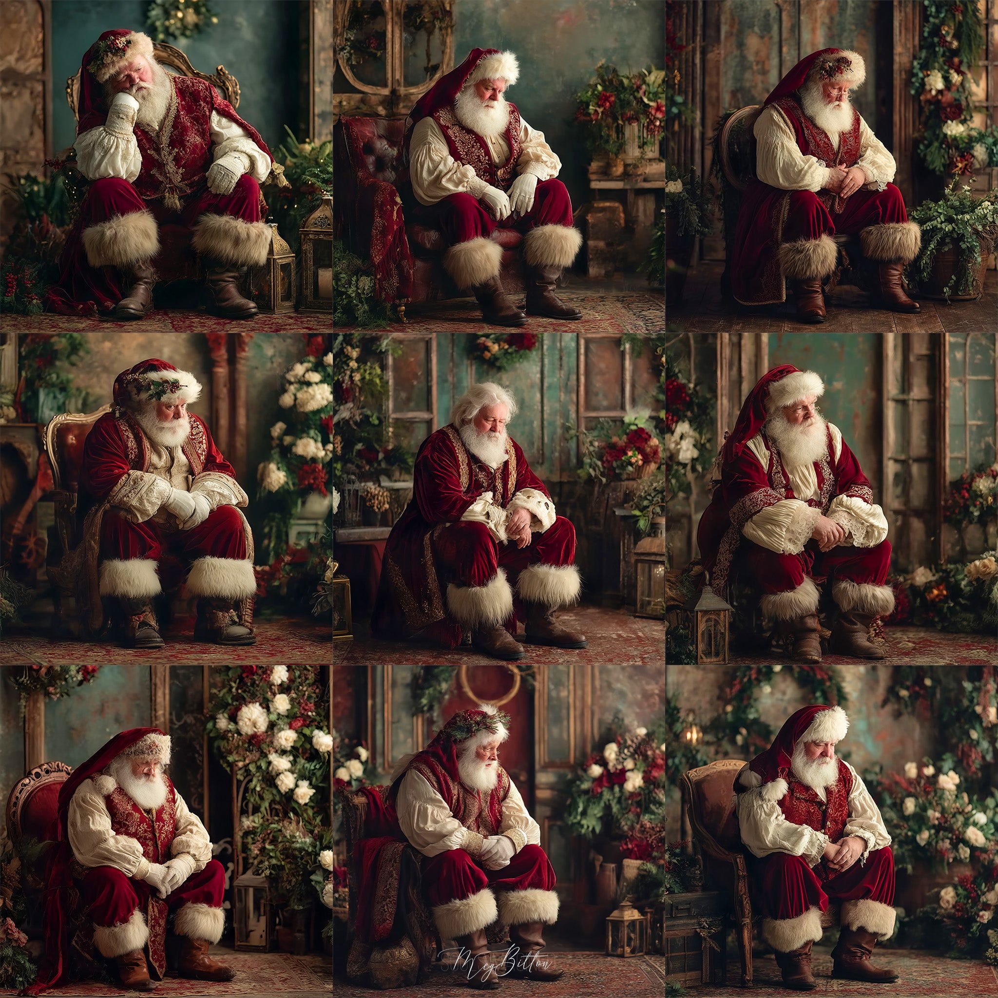 Rich Studio Santa Background Bundle