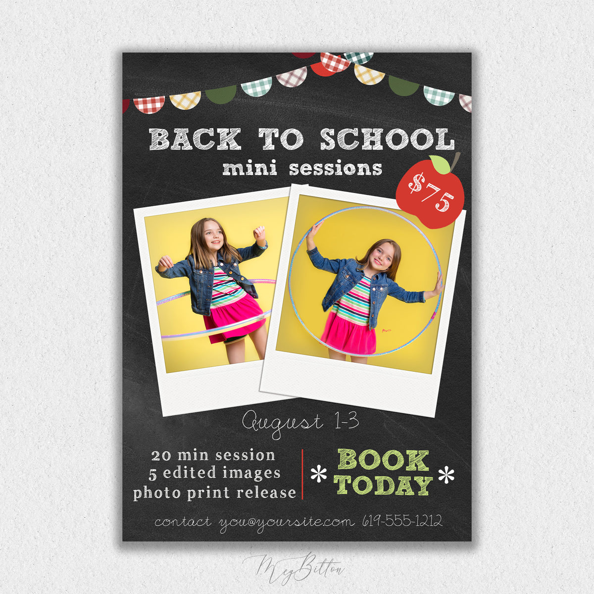 Back to School Mini Session Template #4