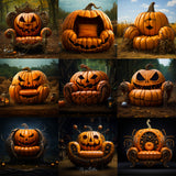 Pumpkin Chair Background Bundle