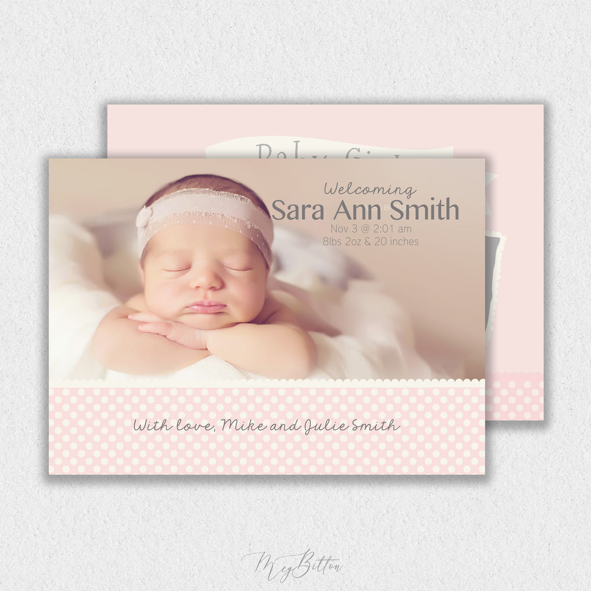 Soft Pink Announcement Template