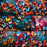 Ultimate Butterfly Cluster Background Bundle