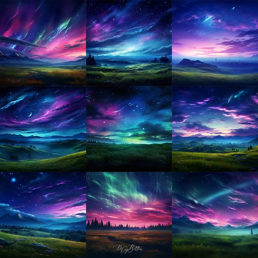 Ultimate Aurora Borealis Background Bundle