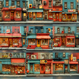 Claymation Retro Record Store Background Bundle