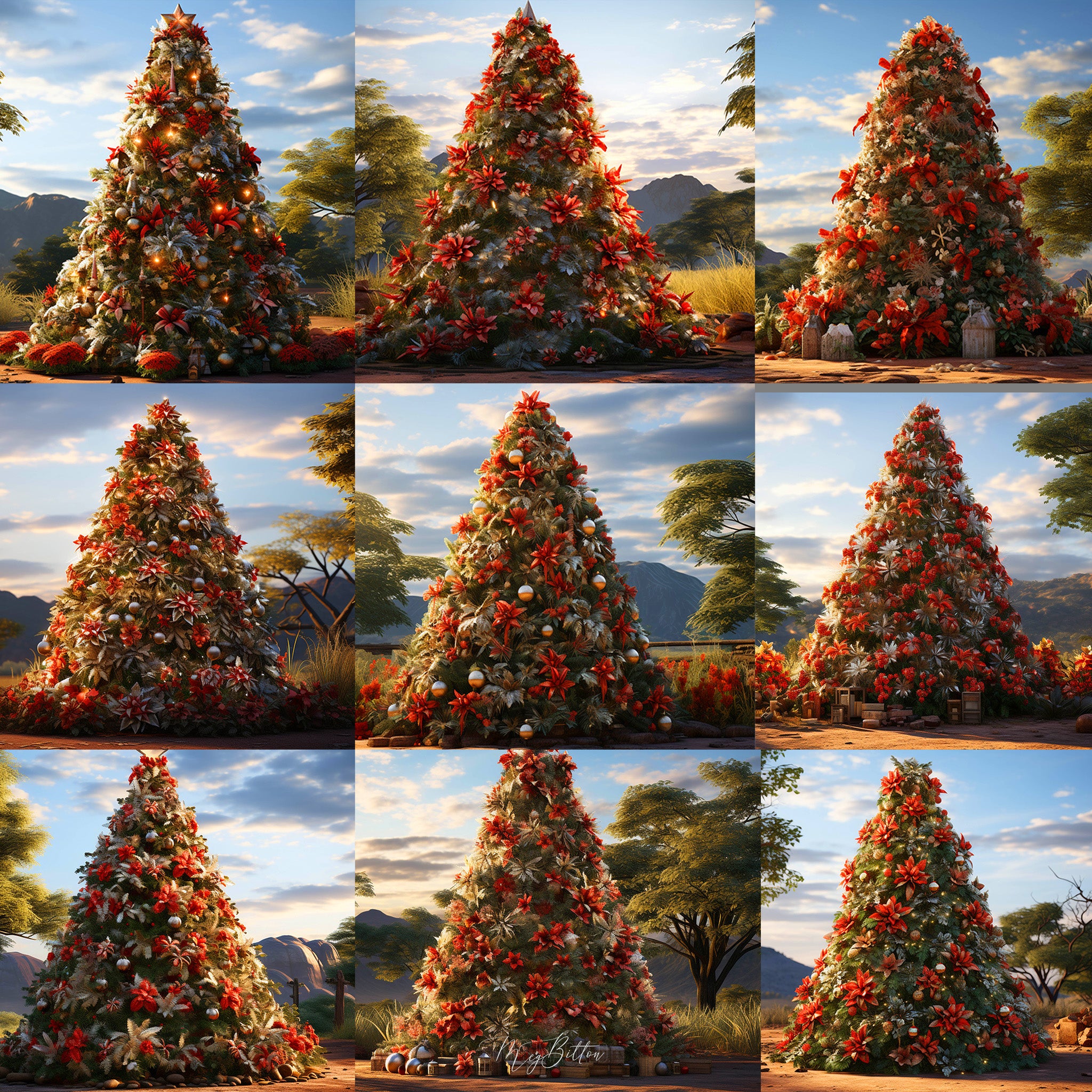 Warm Christmas Background Bundle