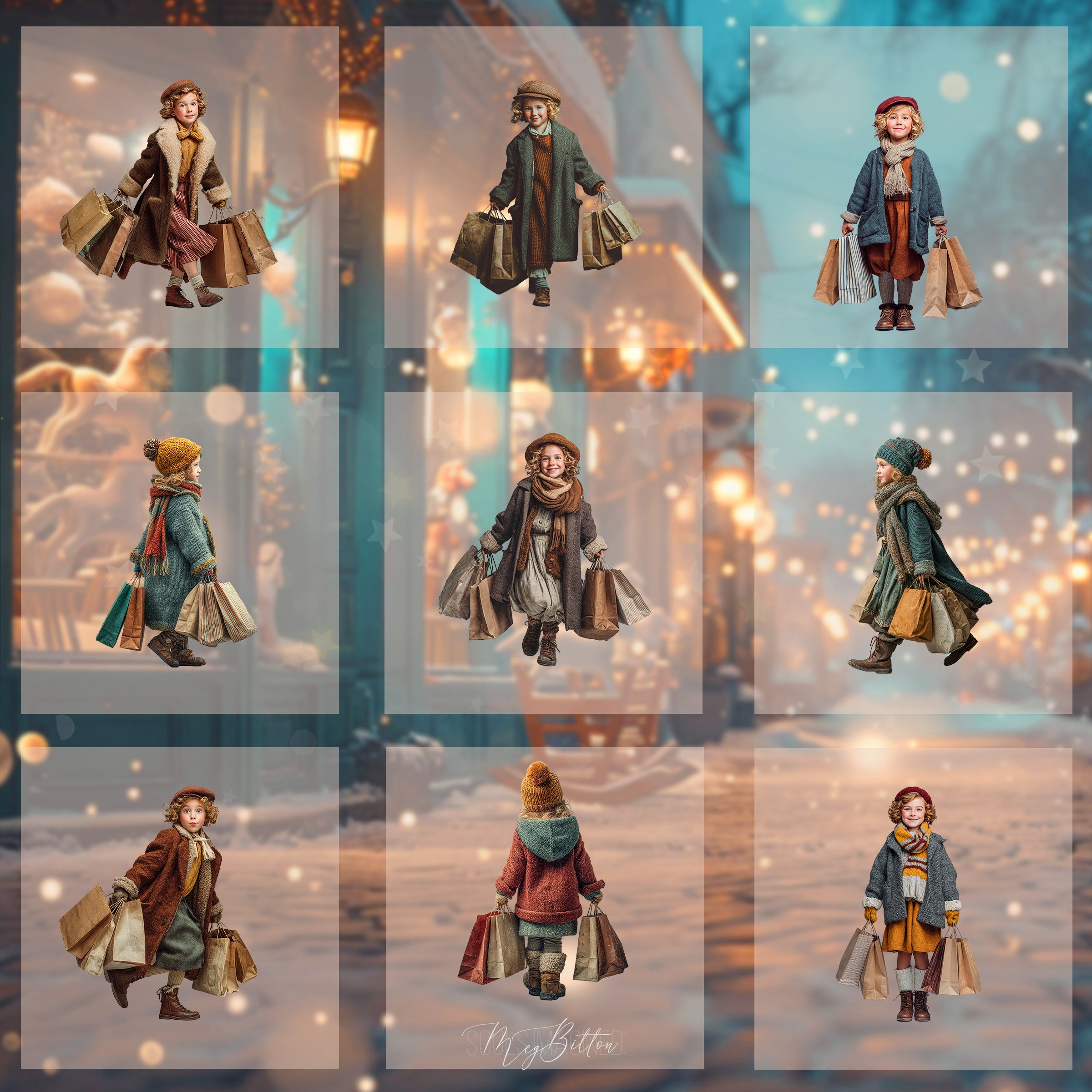 Magical Holiday Shopper Model Overlays