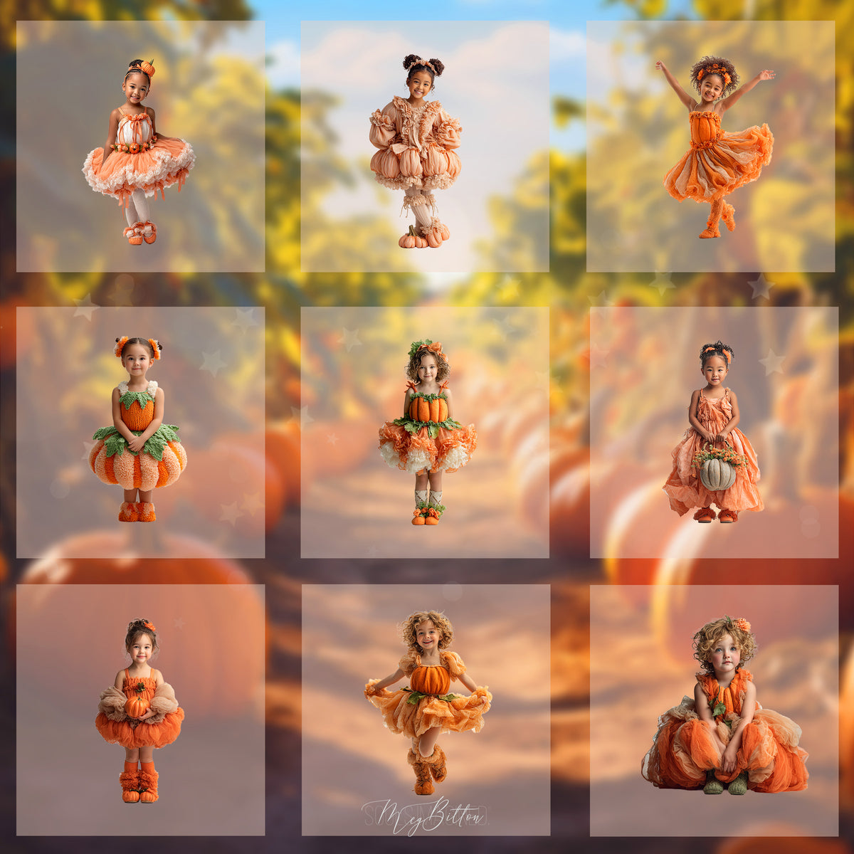 Magical Pumpkin Couture Model Overlays