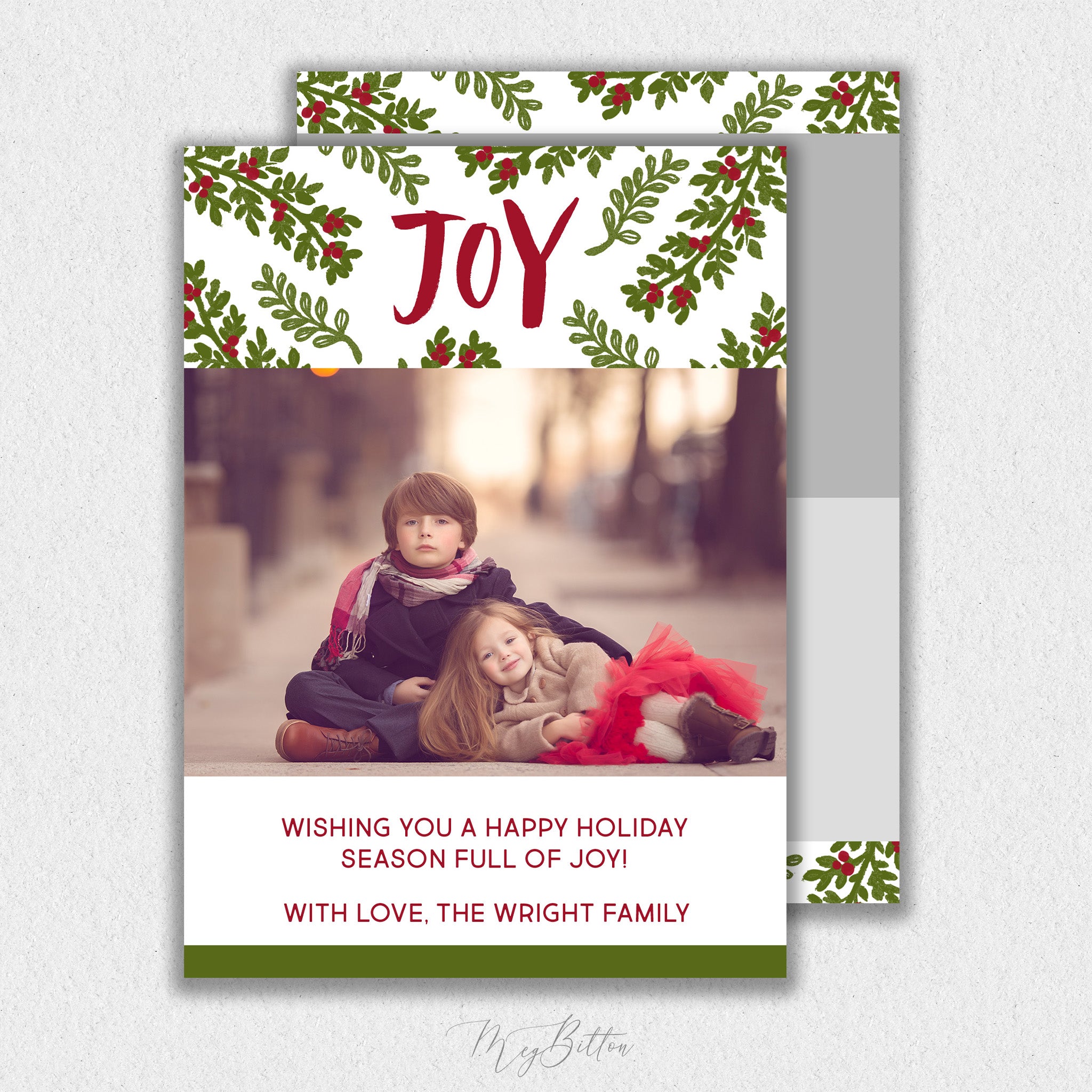 Joy Holiday Card Template