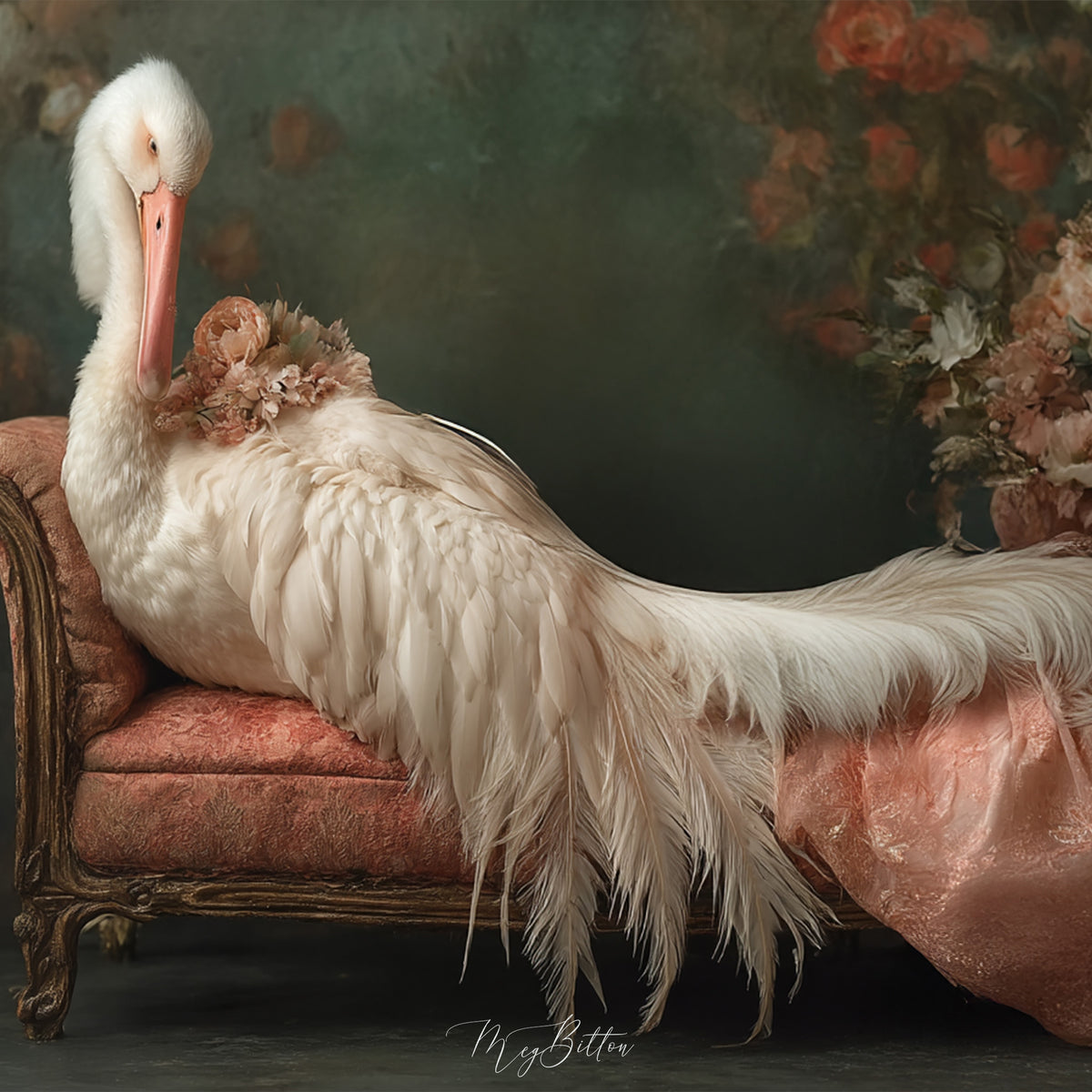 Digital Background: Feathered Elegance