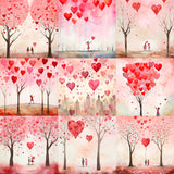 Illustrated Valentine's Greeting Cards Pack