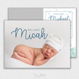 Boy Birth Announcement Template