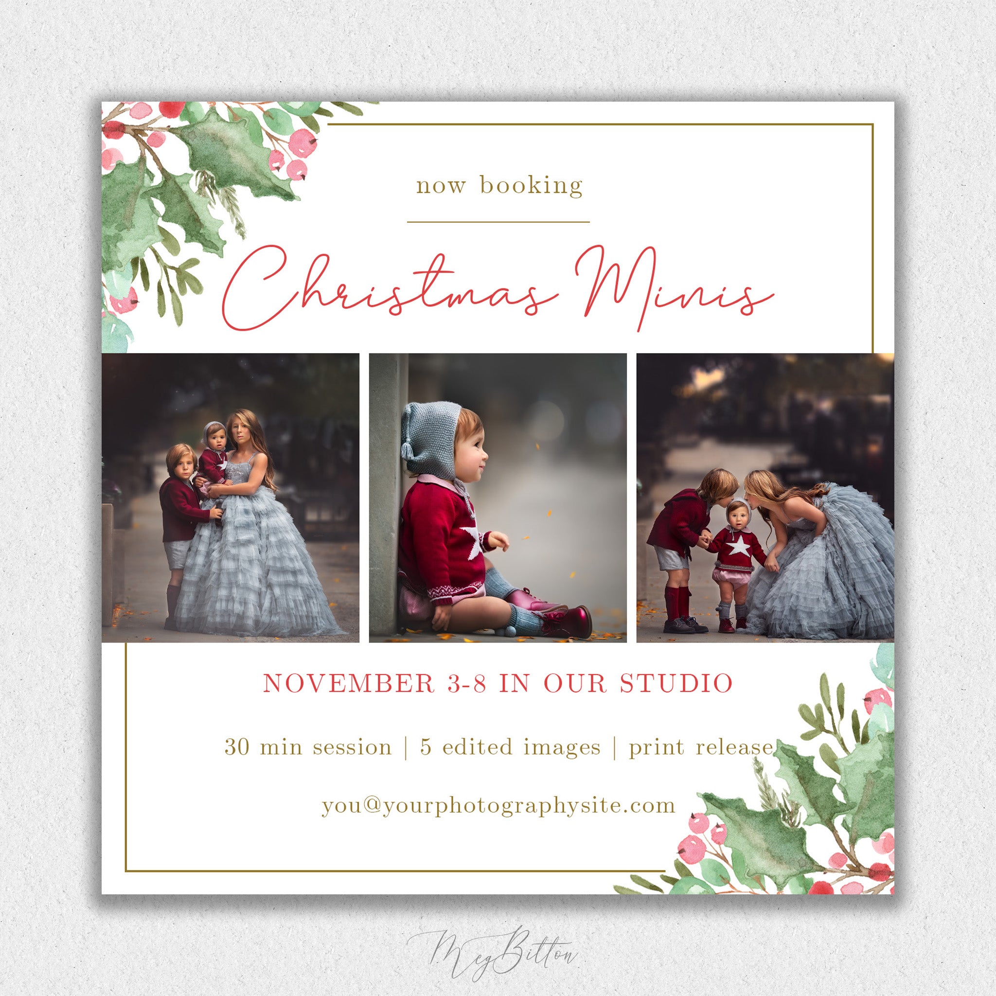 Christmas Mini Session Template #1